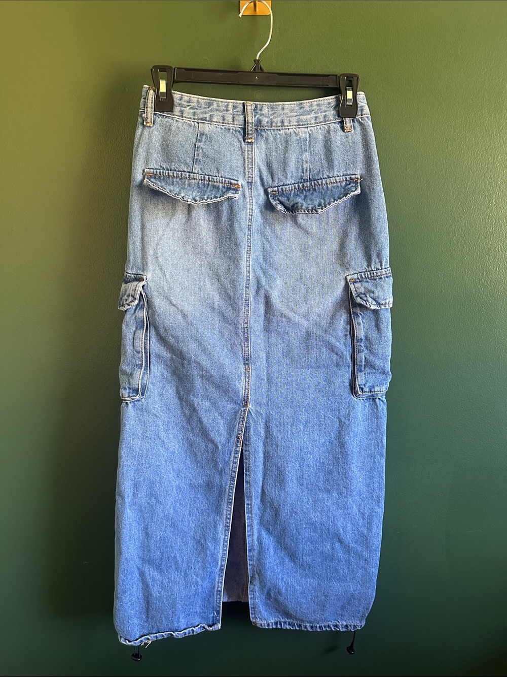 Angel Kiss Light Blue Denim Cargo Skirt Size 3/26 - Picture 7 of 14